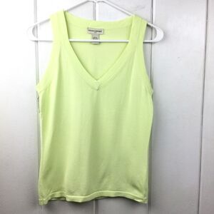 ‎Banana Republic Neon Yellow V-neck Tank, Size Medium